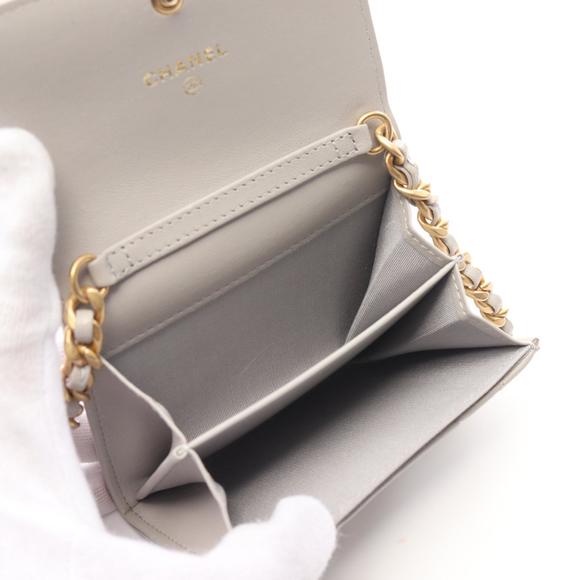 CHANEL Matelasse Shoulder Bag lambskin sheep leather gray - Picture 3 of 5